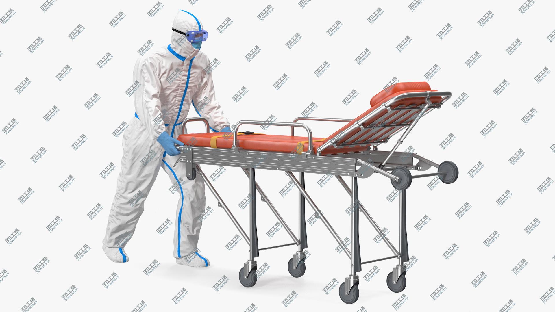 images/goods_img/20210313/Protective Suit with Stainless Steel Ambulance Hospital Bed Gurney 3D model/2.jpg